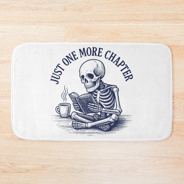 Item preview, Skeleton Devouring Another Chapter – Darkly Humorous Book Lover’s Tribute designed and sold by Romeo Fashion.