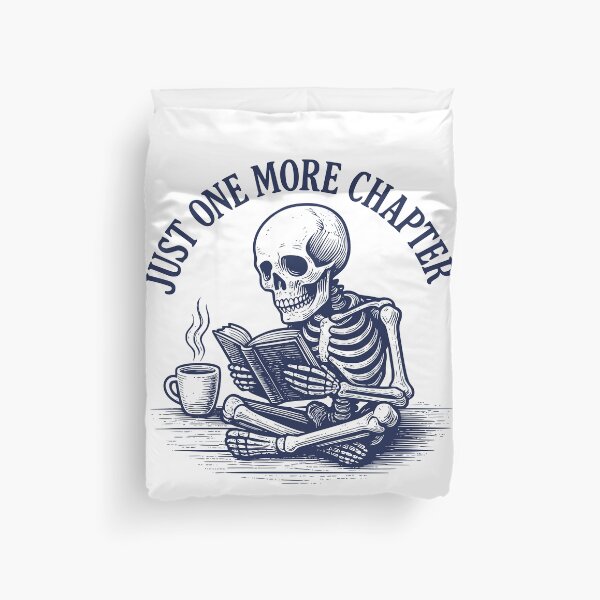 Item preview, Skeleton Devouring Another Chapter – Darkly Humorous Book Lover’s Tribute designed and sold by Romeo Fashion.