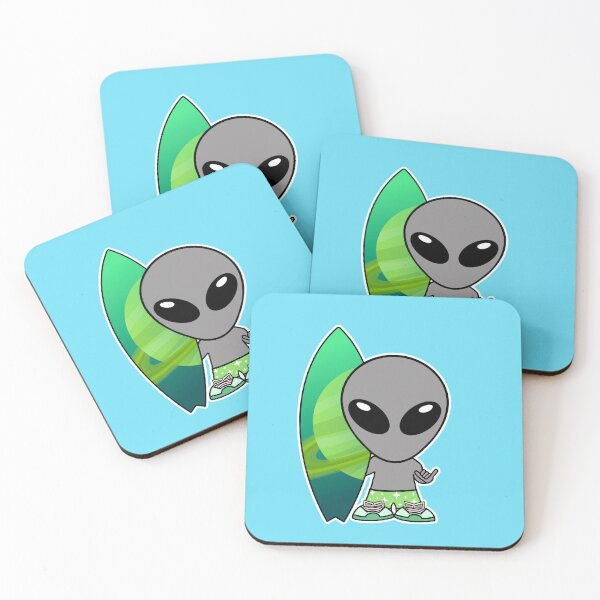 Item preview, Alien with Surfboard designed and sold by SpaceAlienTees.