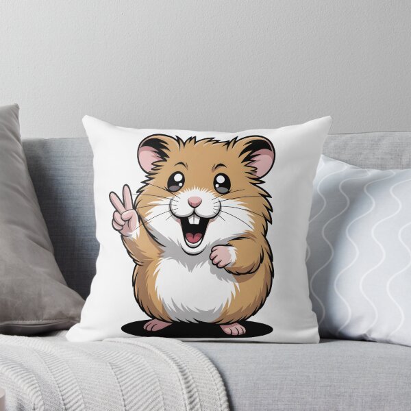 Item preview, Cute Hamster Peace Sign Sticker designed and sold by stylishsketcher.