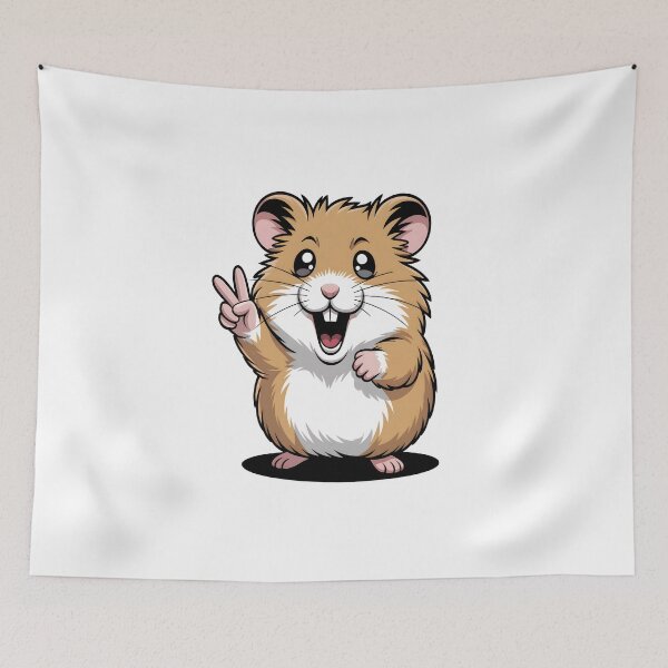 Item preview, Cute Hamster Peace Sign Sticker designed and sold by stylishsketcher.