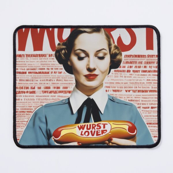 Item preview, 1970s Hot Dog Retro Vintage Nurse | The 'Wurst' Lover designed and sold by NickWhittleArt.