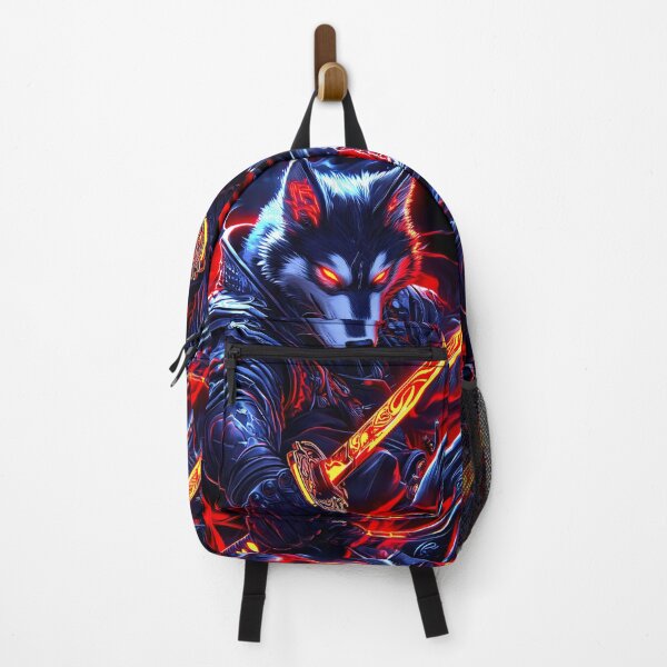 Item preview, Animal Wildlife Infernal Samurai Wolf Burning Blade Fiery Darkness designed and sold by mildaclairmo.