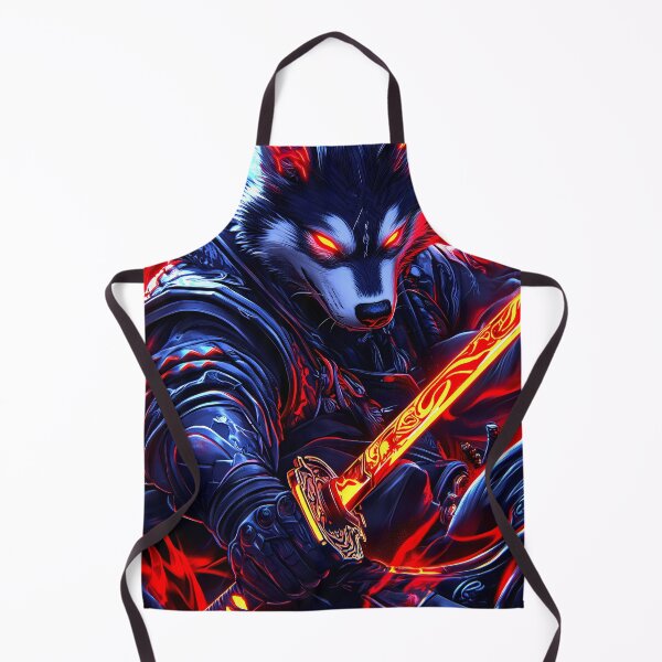 Item preview, Animal Wildlife Infernal Samurai Wolf Burning Blade Fiery Darkness designed and sold by mildaclairmo.