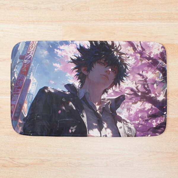 Item preview, Anime Swordsman Urban Night Cherry Blossom Cool Stance Shinya Kogami designed and sold by mildaclairmo.