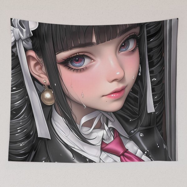 Item preview, Celestia Ludenberg Danganronpa Gothic Maid Girl Crimson Eyes Black Drama designed and sold by mildaclairmo.