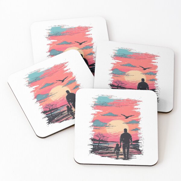 Item preview, Father and Child Silhouette Sunset Shirt designed and sold by Ragil-Studio.