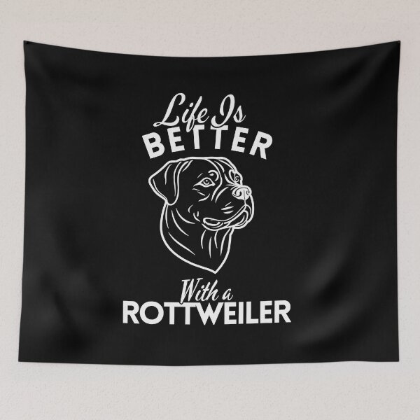 Item preview, Life Is Better With a Rottweiler – Minimalist Guardian Dog Design designed and sold by GoodyPaws.