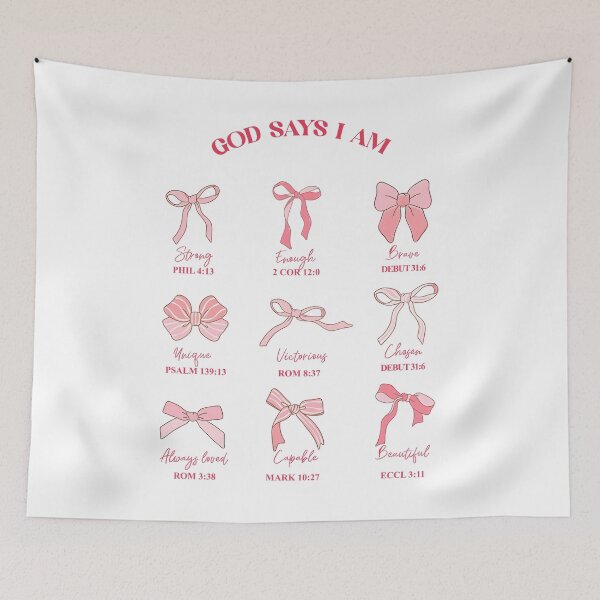 Item preview, God Say I Am Pink Coquette Bow Jesus Ribbon Kids Trendy designed and sold by XuanhieuBp.