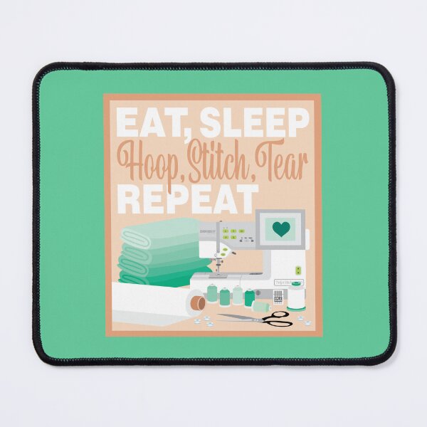 Item preview, Eat Sleep Repeat Embroidery - Embroidery Machine - GREEN designed and sold by StellarFX.