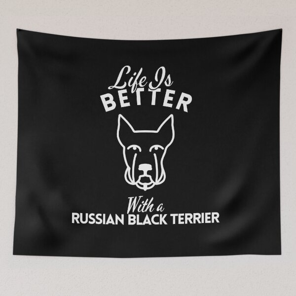 Item preview, Life Is Better With a Russian Black Terrier – Minimalist Guardian Dog Design designed and sold by GoodyPaws.
