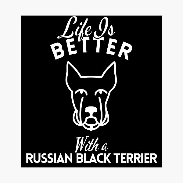 Item preview, Life Is Better With a Russian Black Terrier – Minimalist Guardian Dog Design designed and sold by GoodyPaws.