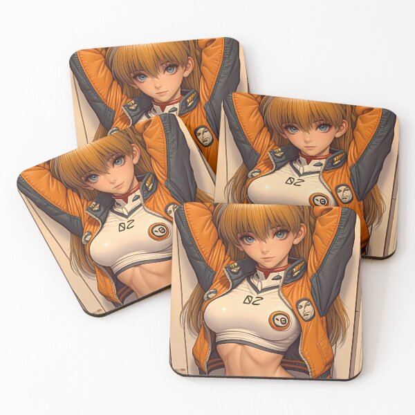 Item preview, Asuka Langley Soryu Neon Genesis Evangelion Anime Girl Jacket Bold Stance Beauty designed and sold by rivettlihuiq.