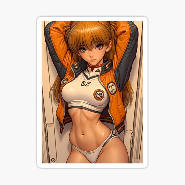 Item preview, Asuka Langley Soryu Neon Genesis Evangelion Anime Girl Jacket Bold Stance Beauty designed and sold by rivettlihuiq.