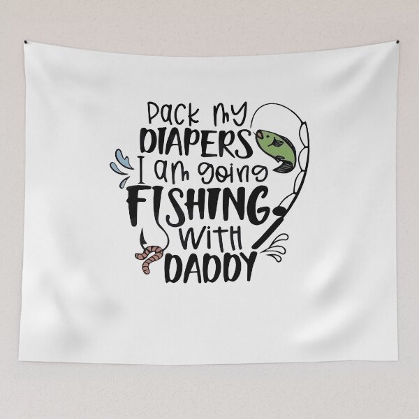 Item preview, Pack My Diapers I'm Going Fishing With My Daddy Little Fish Fathers Day For Dad Newborn designed and sold by XuanhieuBp.