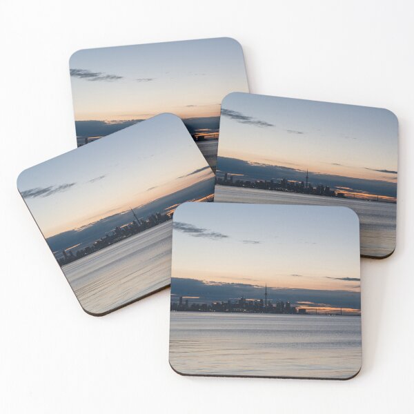 Item preview, Crescent Moon Dawn over Toronto Skyline designed and sold by Georgia Mizuleva.