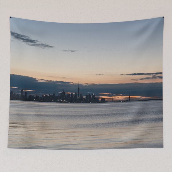 Item preview, Crescent Moon Dawn over Toronto Skyline designed and sold by Georgia Mizuleva.
