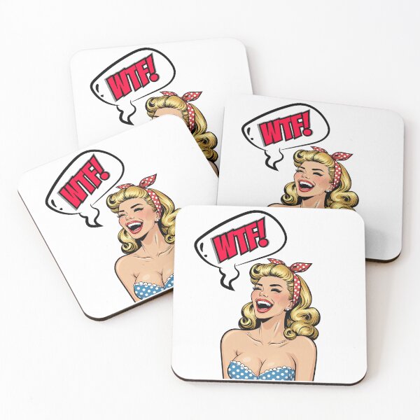 Item preview, WTF?! Pin-Up Girl Statement Design designed and sold by illustroVibe.