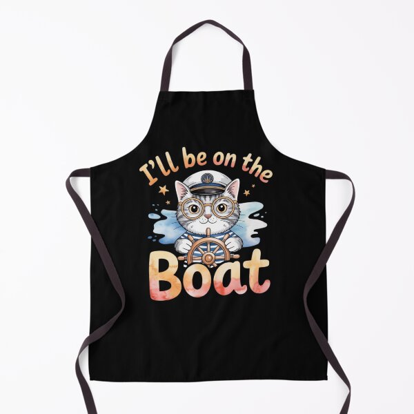 Item preview, I'll be on the boat - Cool Cat Captain designed and sold by FurrFunPrints.
