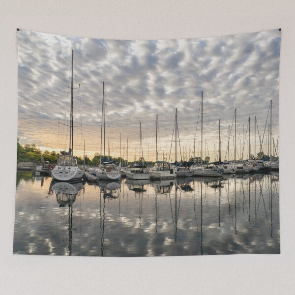 Item preview, Herringbone Sky Patterns with Yachts and Boats designed and sold by Georgia Mizuleva.