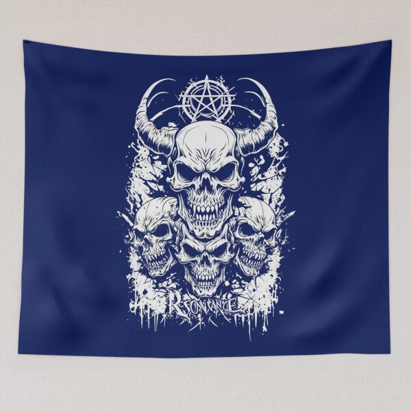 Item preview, Menacing Skulls With Pentagram designed and sold by Aise06.