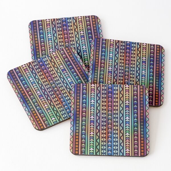 Item preview, Colorful Tribal Stripes and triangles Pattern designed and sold by Anna Lemos.