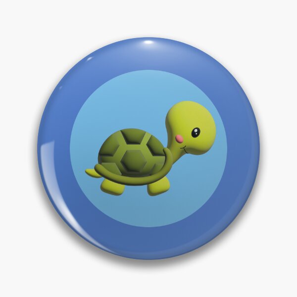 Item preview, 3d illustration of a funny turtle in green tones inside a blue circle designed and sold by Martapp.