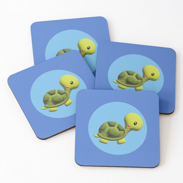 Item preview, 3d illustration of a funny turtle in green tones inside a blue circle designed and sold by Martapp.