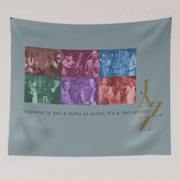 Item preview, JAZZ  - "Hipness Is Not A State Of Mind, It's A Fact Of Life" designed and sold by TIGERDAVER.