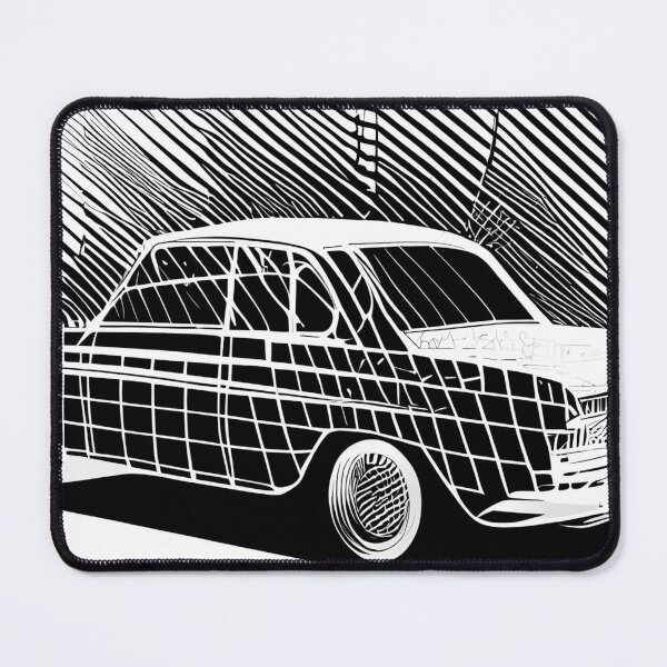 Item preview, Retro Grids: Abstract Classic Sedan Art designed and sold by ShadowAndSlate.