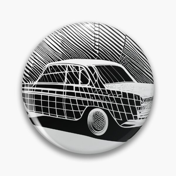 Item preview, Retro Grids: Abstract Classic Sedan Art designed and sold by ShadowAndSlate.