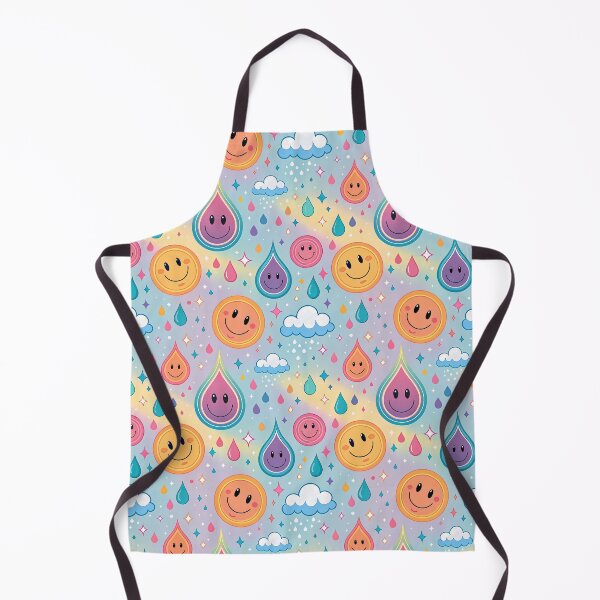 Item preview, Cute Kawaii Smiley Raindrop Pattern designed and sold by tretyakov.