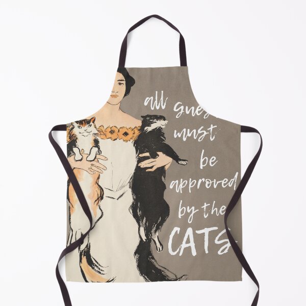 Item preview, All Guests Must Be Approved by the Cats – Funny Vintage Altered Art Print designed and sold by The Walls Wonder.