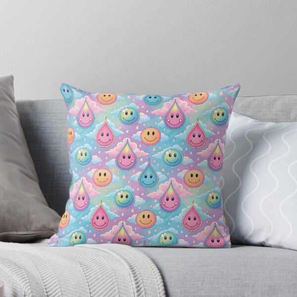 Item preview, Lindo patrón de gota de lluvia sonriente en tonos pastel designed and sold by tretyakov.