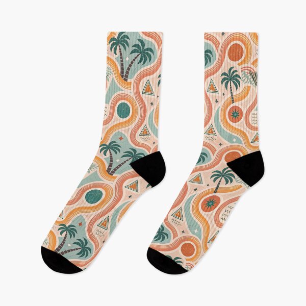 Item preview, Retro Tropical Palm Tree Wave Pattern designed and sold by tretyakov.