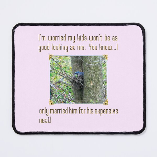 Item preview, Bluejay Nesting On a Tree and She is Worried… designed and sold by cremedecolor.