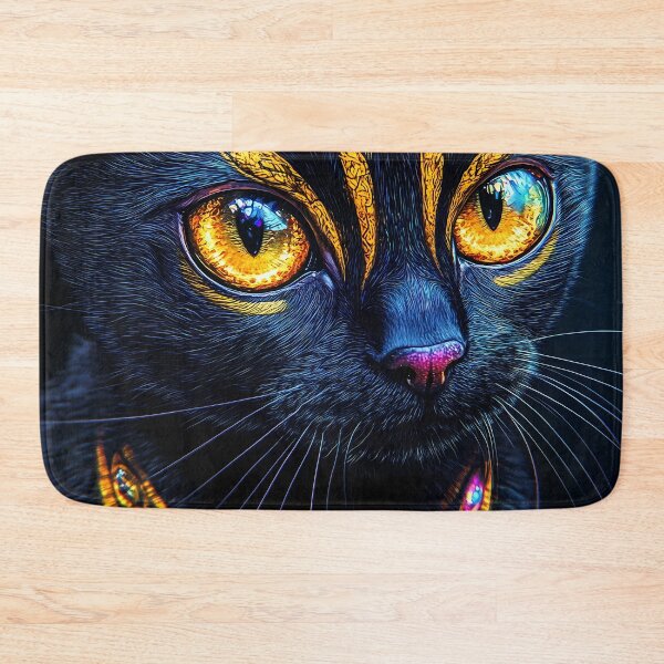 Item preview, Portrait Animal Mystical Devon Rex Cat Glowing Golden Eyes Jewels designed and sold by mugonneazh.