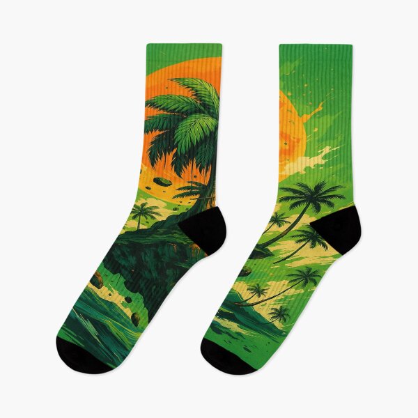 Item preview, Floating Island Under Sunset – Surreal Tropical Paradise designed and sold by darkzak.