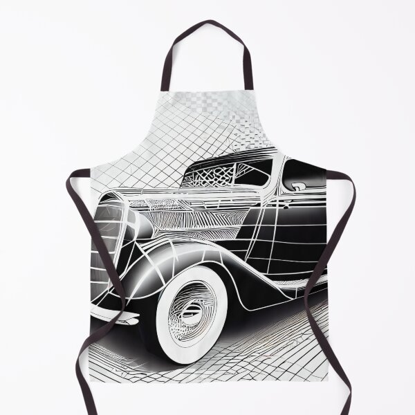 Item preview, Dynamic Chrome: Vintage Sedan Blueprint Art designed and sold by ShadowAndSlate.