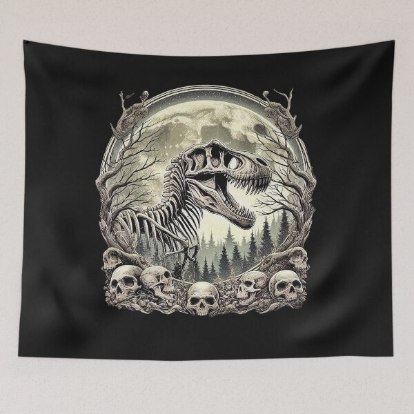 Item preview, Dinosaur T-Rex Skeleton Goth T-Shirt designed and sold by candiscamera.