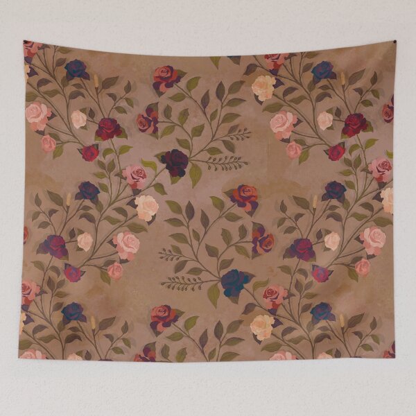 Item preview, Vintage floral peach paradise  designed and sold by Mysooni.