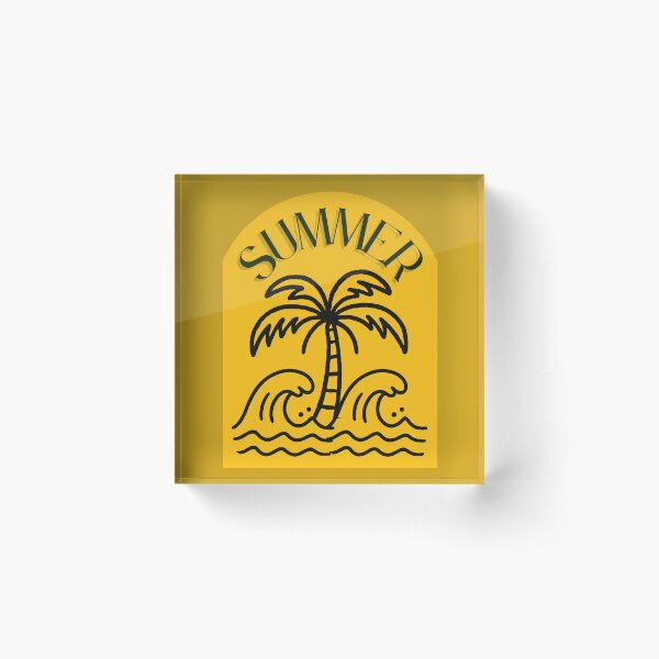 Item preview, Retro Summer Palm Tree & Waves  designed and sold by tinkeybabes.