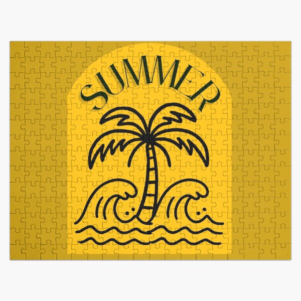Item preview, Retro Summer Palm Tree & Waves  designed and sold by tinkeybabes.
