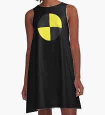 Crashtest-Dummy-lustiges einfaches Halloween-Kostüm-T-Shirt A-Linien Kleid