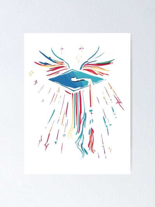 Thumbnail 1 von 3, Poster, Fly High Absolventen-Shirt designt und verkauft von Ragil-Studio.