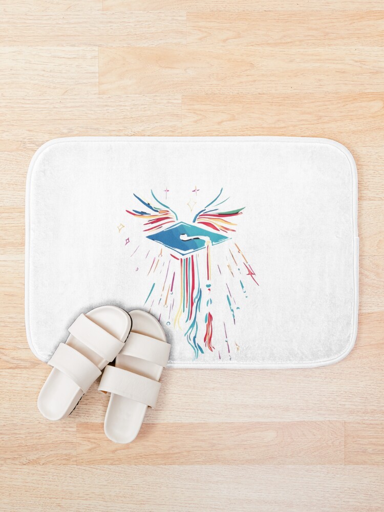 Thumbnail 1 of 6, Bath Mat, Fly High Graduate Shirt designed and sold by Ragil-Studio.