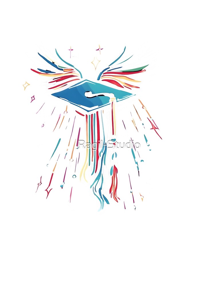 Thumbnail 3 of 3, Scarf, Fly High Graduate Shirt designed and sold by Ragil-Studio.