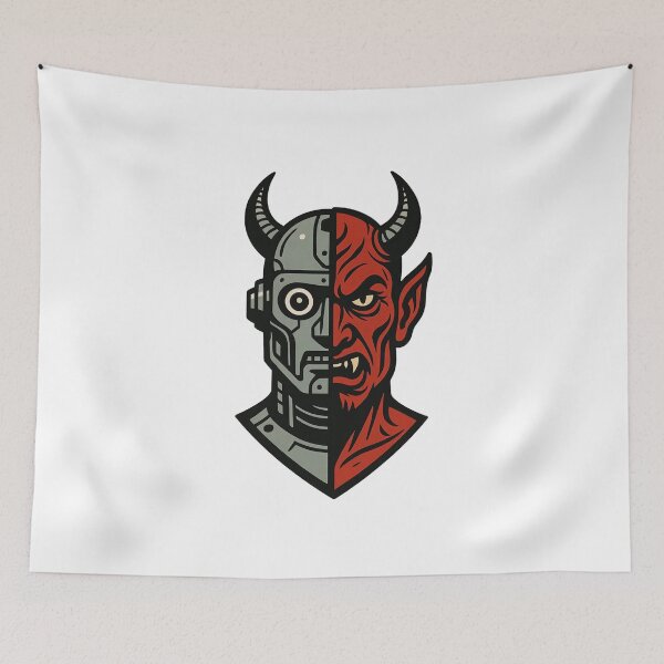 Item preview, Half Demon, Half Cyborg designed and sold by zoecreatiwe.