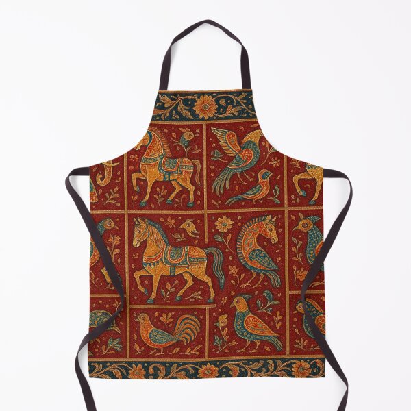 Item preview, Traditional animal pattern in red designed and sold by Sigtrix.
