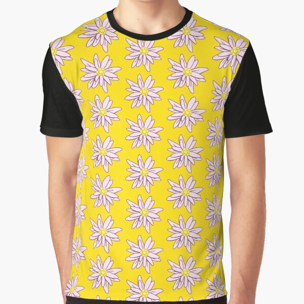 Sunny and joyful Edelweiss on a yellow background Graphic T-Shirt